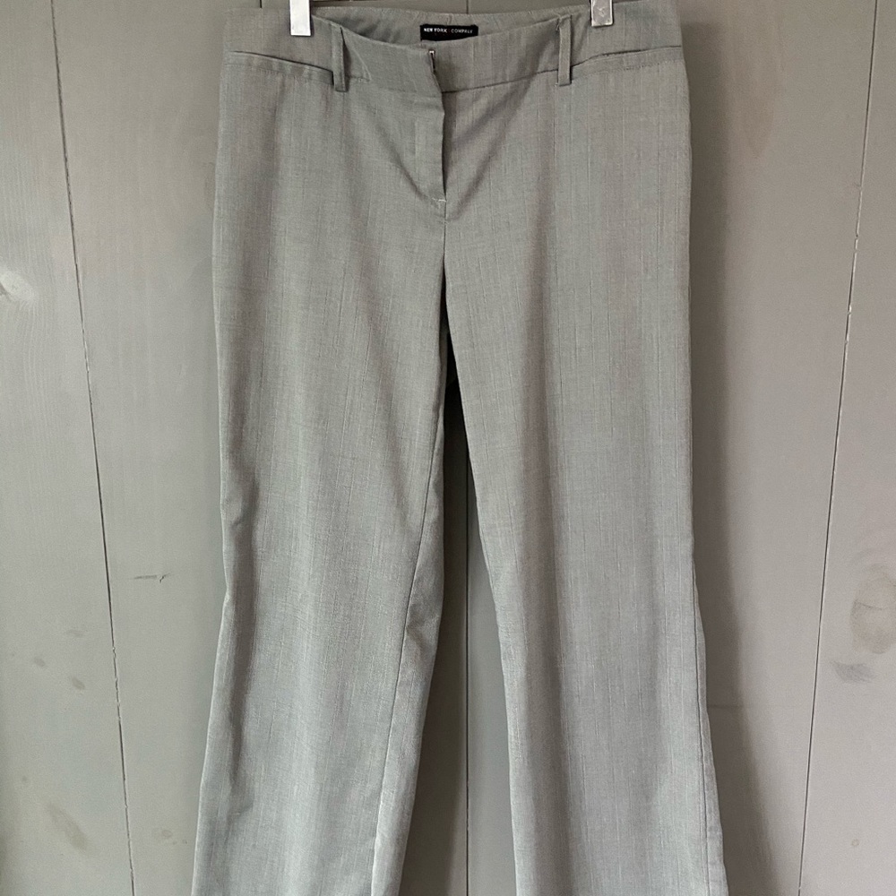 New York & Co Gray Straight-Leg Pants